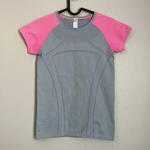 Ivivva Lululemon Swiftly Fly Tech Seamless Short Sleeve Shirt Pink Purple 12
